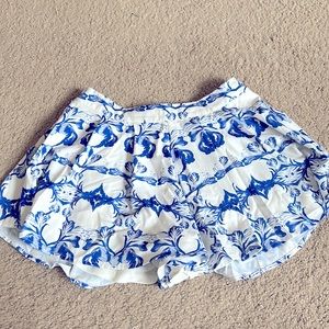 Graphic Flowy Skort